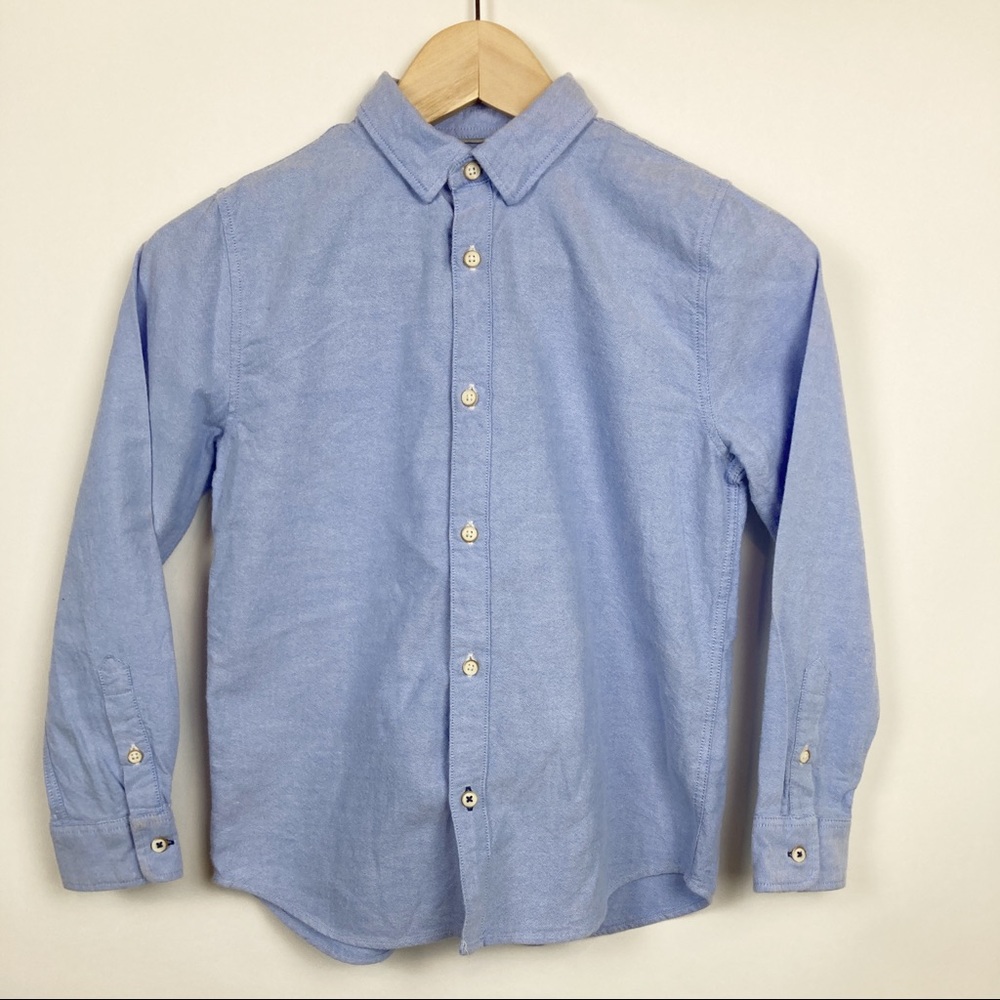 Zara boys blue button down Oxford shirt sz 9